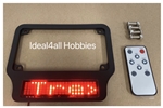 Motorcycle High Intensity SMART LED License Plate Frame (RED Letters)