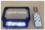 Motorcycle High Intensity SMART LED License Plate Frame (White Letters)